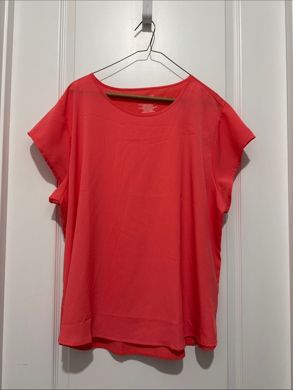 Van Heusen Coral Short Sleeve Scoop Neck Top XXL - NWOT